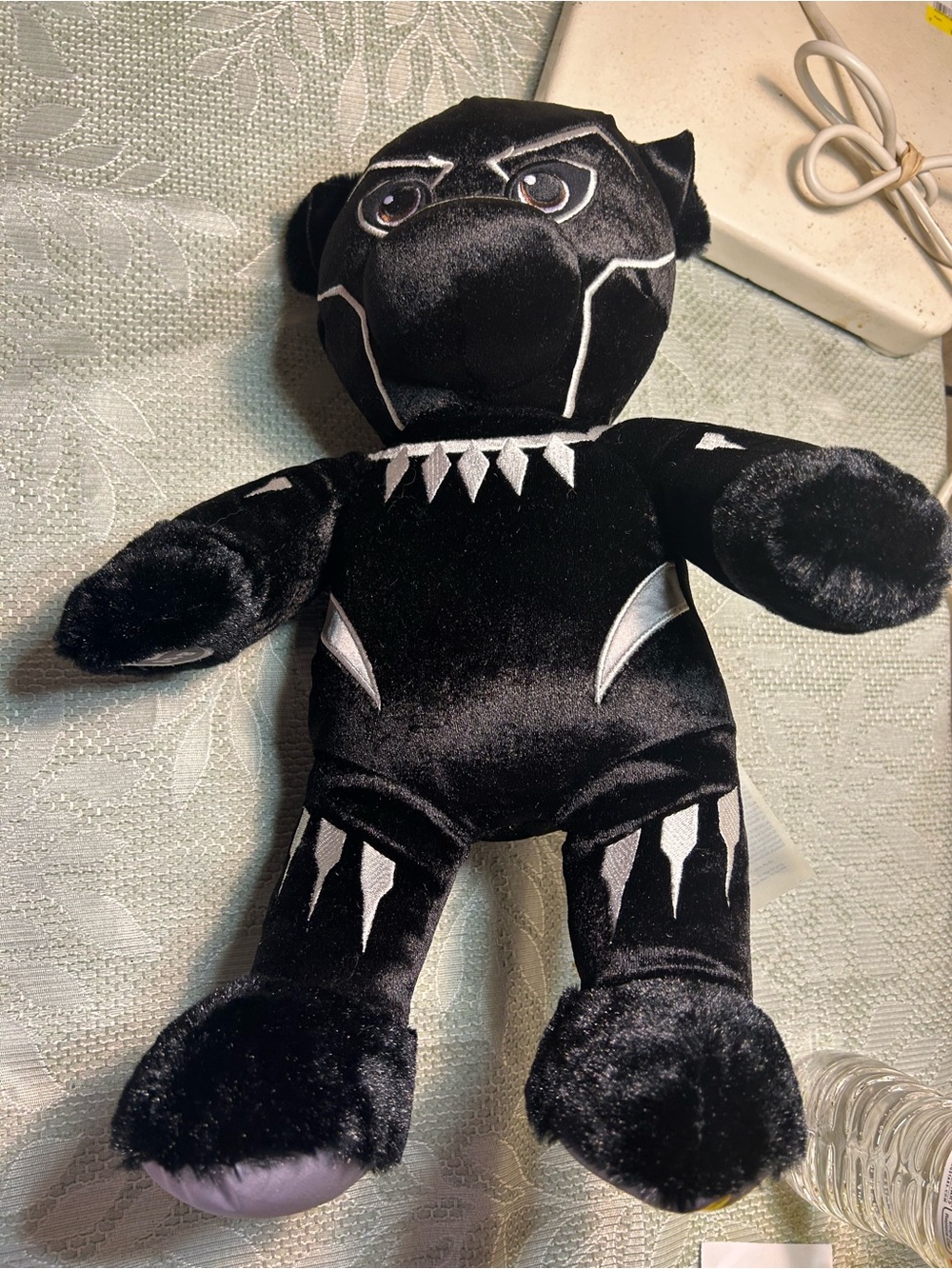 Build-A-Bear Black Plush with Silver Accents